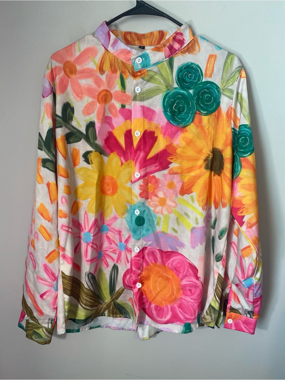 Floral Button-Up Blouse - Multicolor